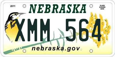 NE license plate XMM564