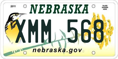 NE license plate XMM568