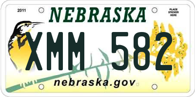 NE license plate XMM582