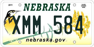 NE license plate XMM584