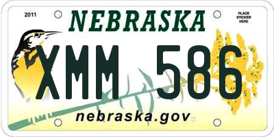 NE license plate XMM586
