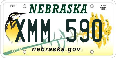 NE license plate XMM590