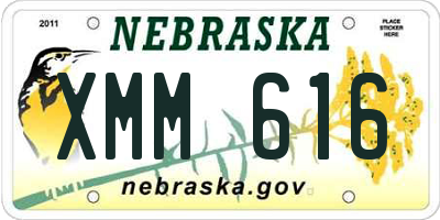NE license plate XMM616