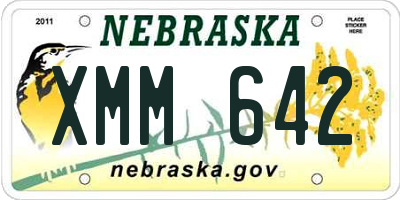 NE license plate XMM642