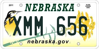 NE license plate XMM656
