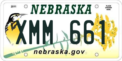NE license plate XMM661