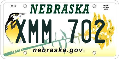 NE license plate XMM702
