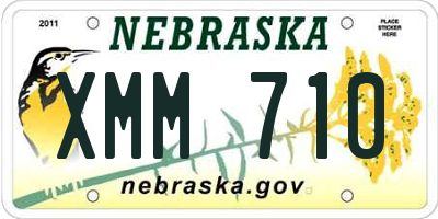 NE license plate XMM710