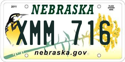 NE license plate XMM716