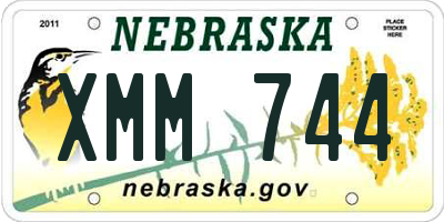 NE license plate XMM744
