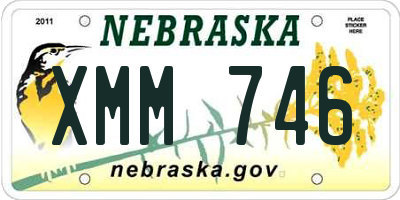 NE license plate XMM746