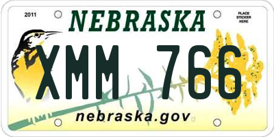 NE license plate XMM766