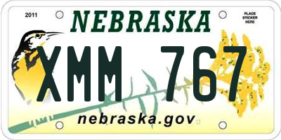 NE license plate XMM767