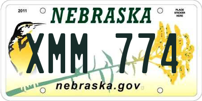 NE license plate XMM774
