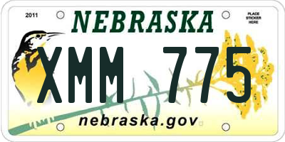 NE license plate XMM775