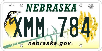 NE license plate XMM784