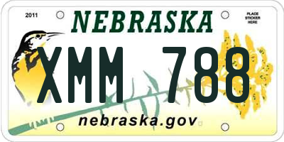 NE license plate XMM788