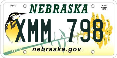 NE license plate XMM798