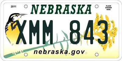 NE license plate XMM843