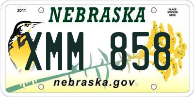 NE license plate XMM858