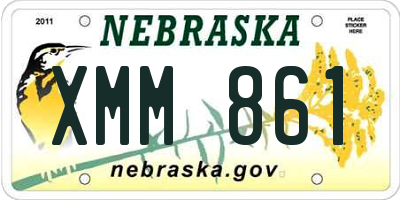 NE license plate XMM861