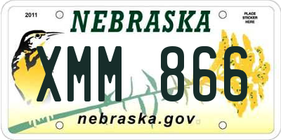 NE license plate XMM866