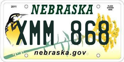 NE license plate XMM868