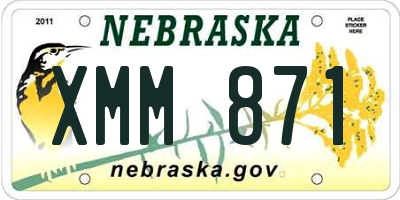 NE license plate XMM871