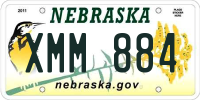 NE license plate XMM884