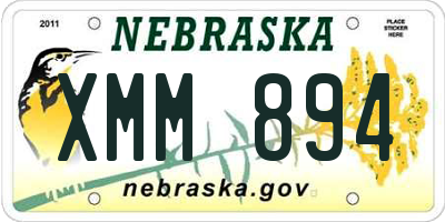 NE license plate XMM894