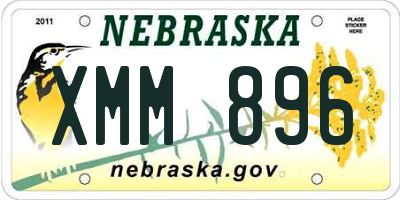 NE license plate XMM896