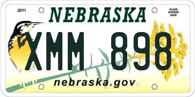 NE license plate XMM898