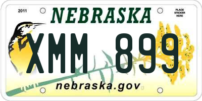 NE license plate XMM899