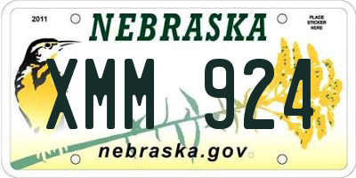 NE license plate XMM924