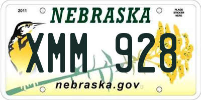 NE license plate XMM928