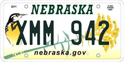 NE license plate XMM942
