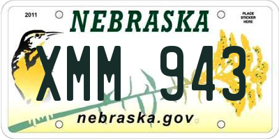 NE license plate XMM943