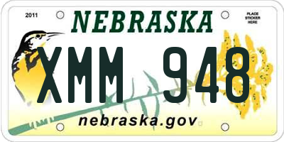 NE license plate XMM948