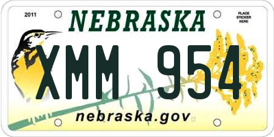 NE license plate XMM954