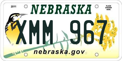 NE license plate XMM967