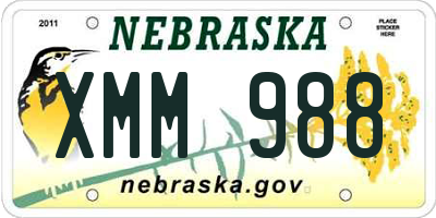 NE license plate XMM988