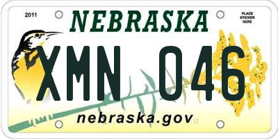 NE license plate XMN046