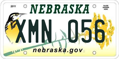 NE license plate XMN056