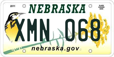 NE license plate XMN068