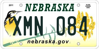 NE license plate XMN084