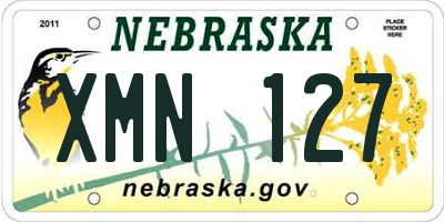 NE license plate XMN127
