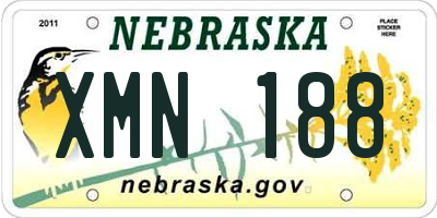 NE license plate XMN188