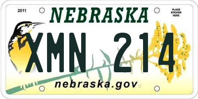 NE license plate XMN214