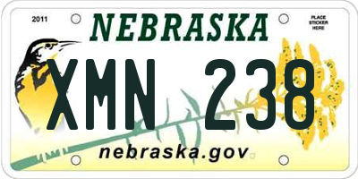 NE license plate XMN238