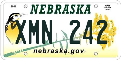 NE license plate XMN242